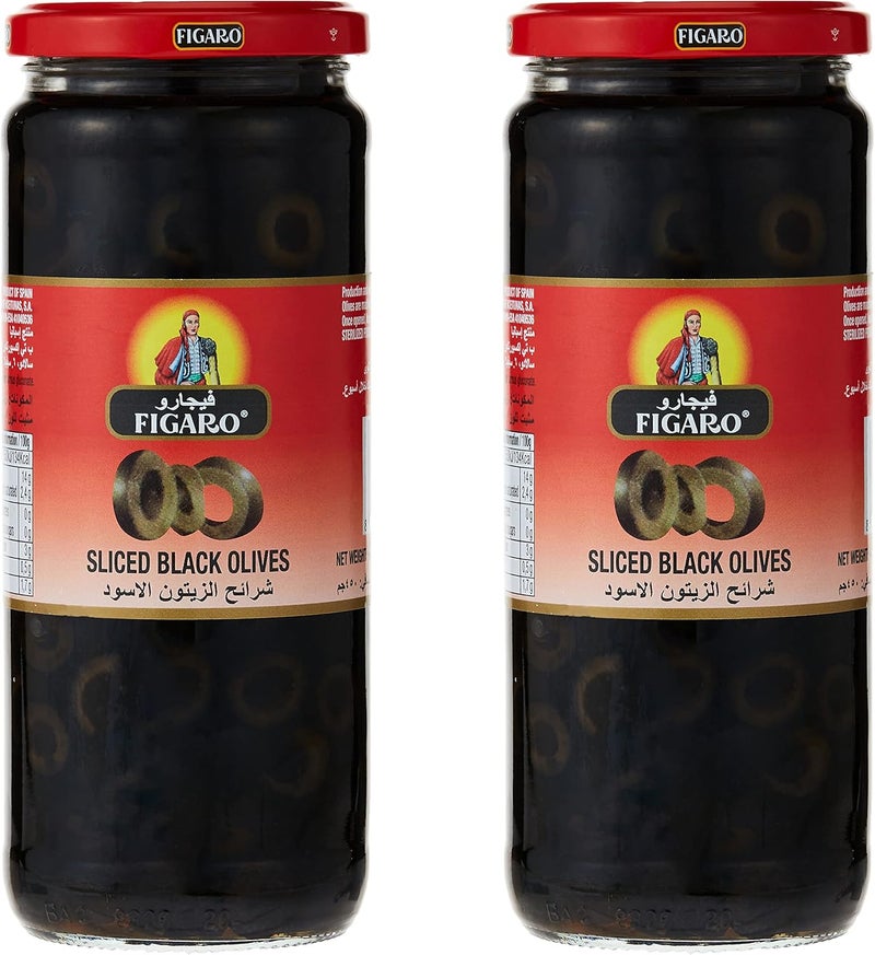 Figaro Sliced Black Olives - 2 Pack (230g each) - Image 1